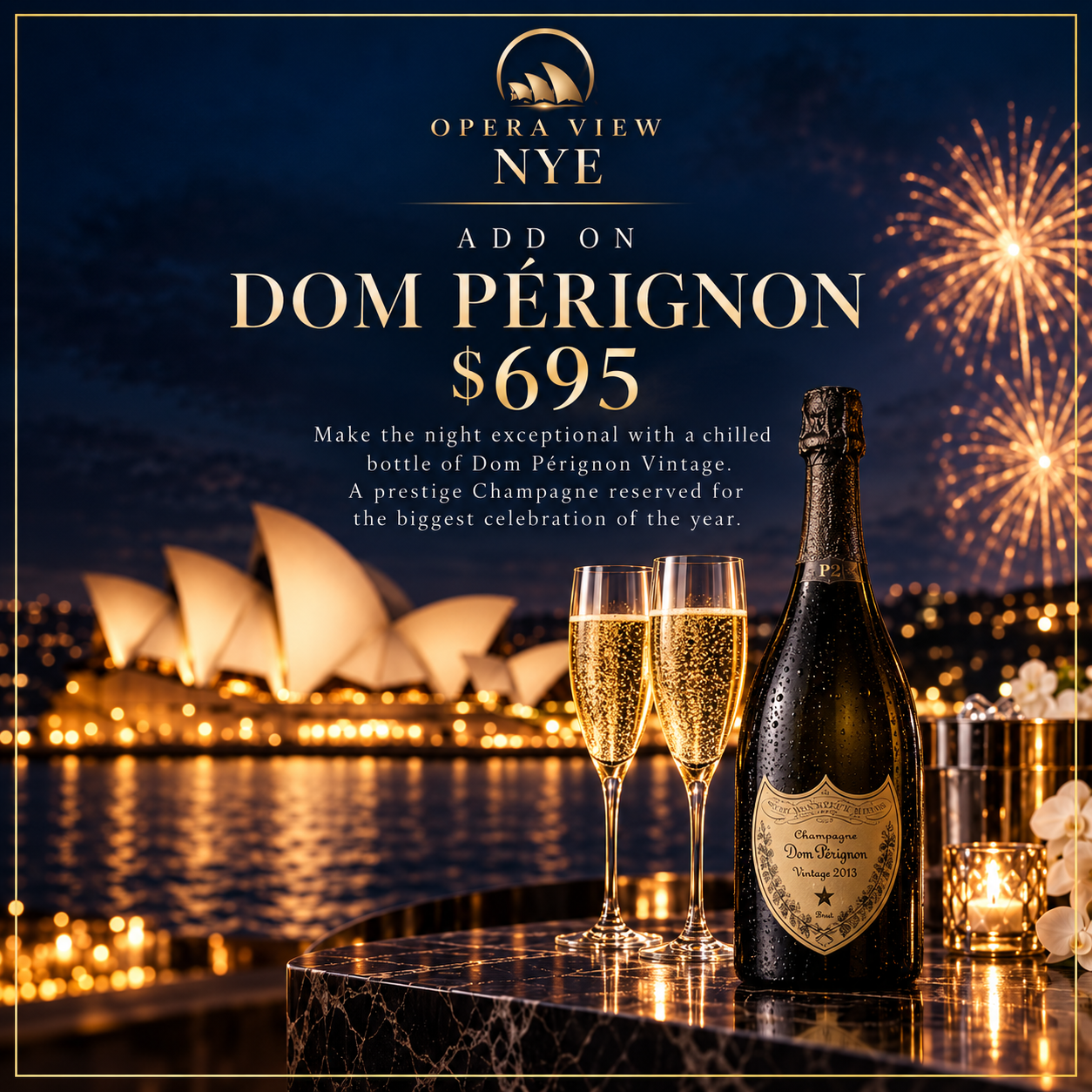 Dom Pérignon bottle service