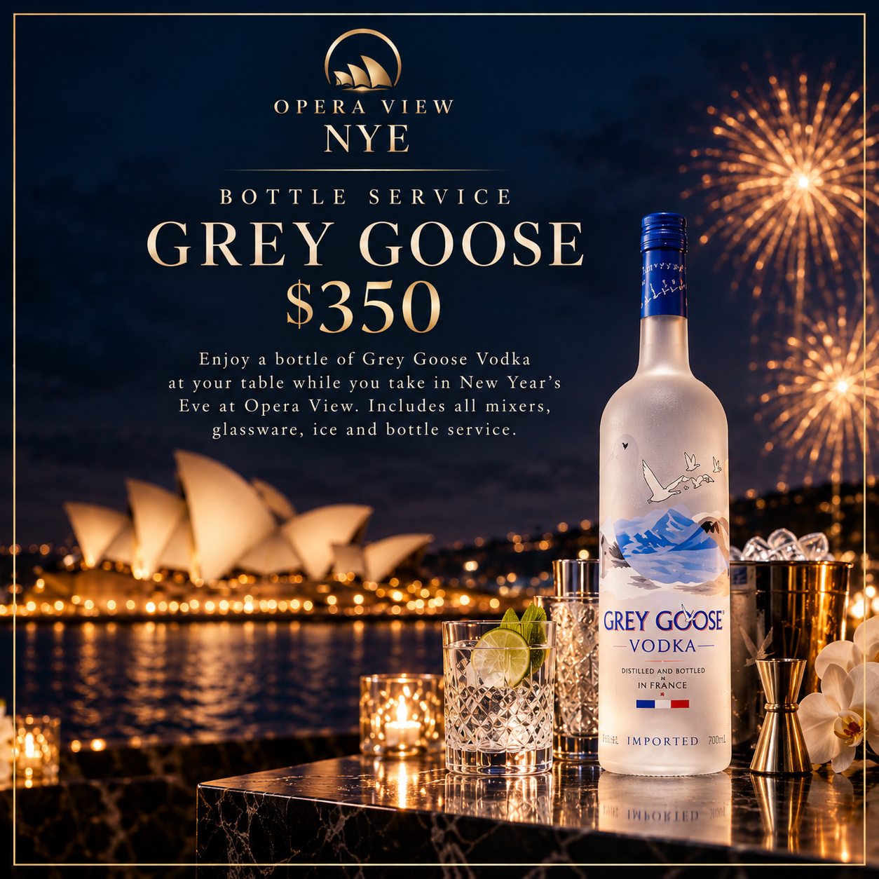 Grey Goose bottle service